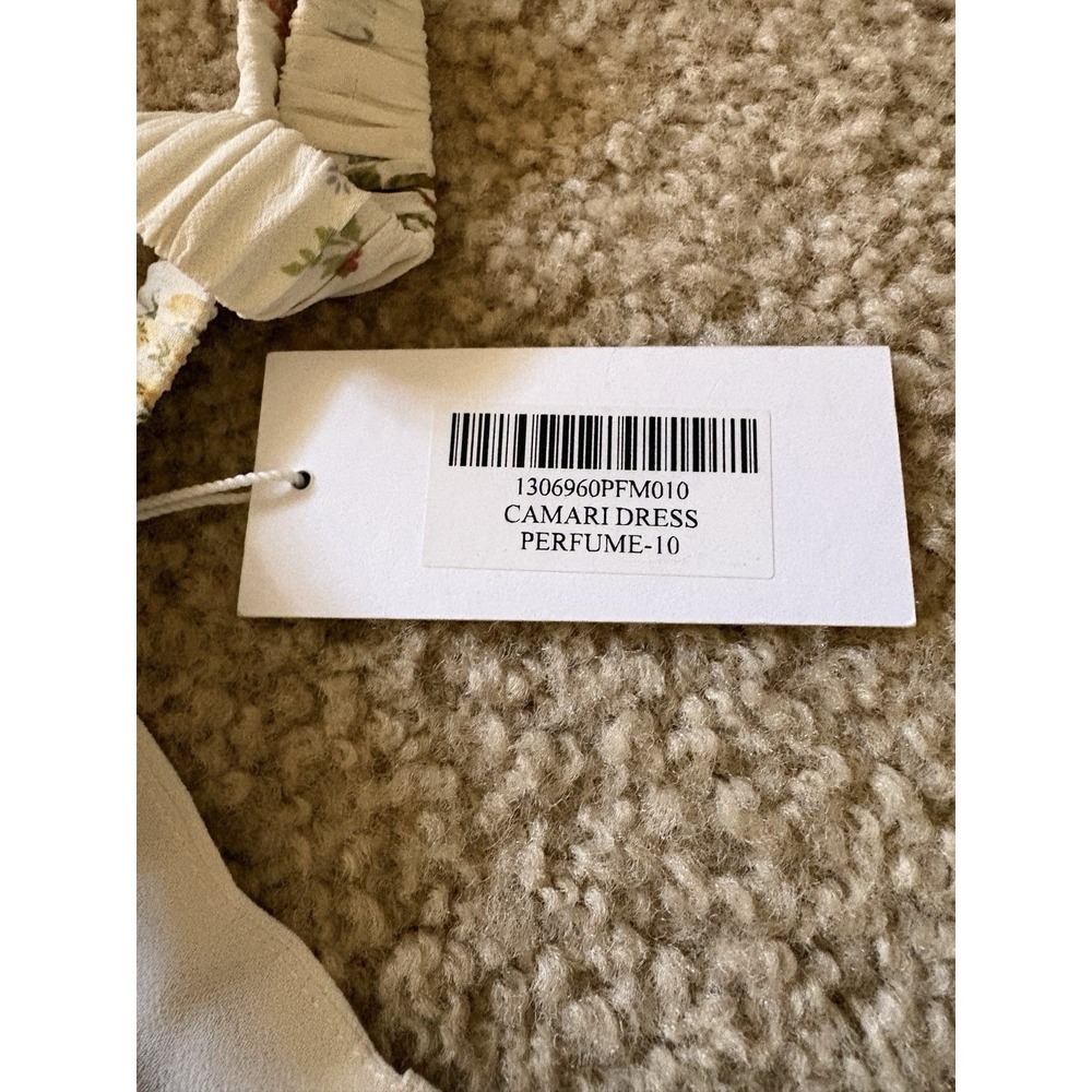 Reformation Camari Dress Size 10 Cream Perfume Floral Midi Dress Cottage NWT - Picture 8 of 10